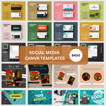 8400+ Social Media Canva Template Bundle | Huge Editable Instagram & Social Media Templates | Private Label Rights & Resell Ready Design Pack