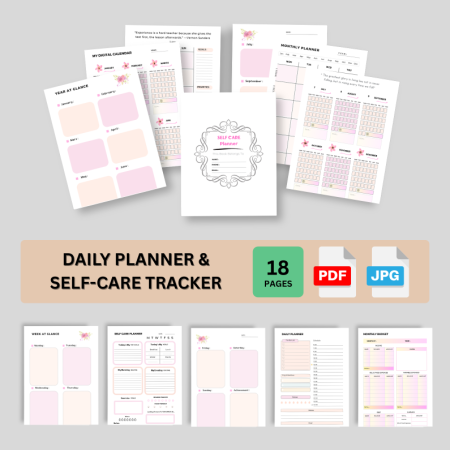 Daily Planner with Self-Care Tracker