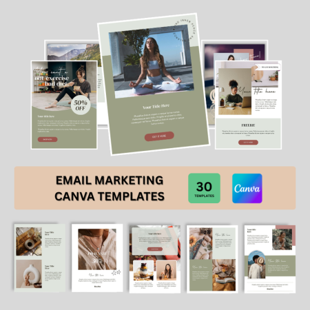 Email Marketing Canva Templates | Editable Canva Email Templates for Product Launch & Newsletters | High-Converting Email Designs for Small Businesses