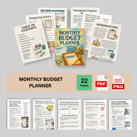 Monthly Budget Planner Workbook
