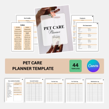 Pet Care Planner Canva Template