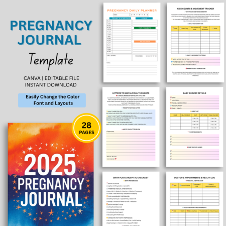 Pregnancy Journal Canva Template