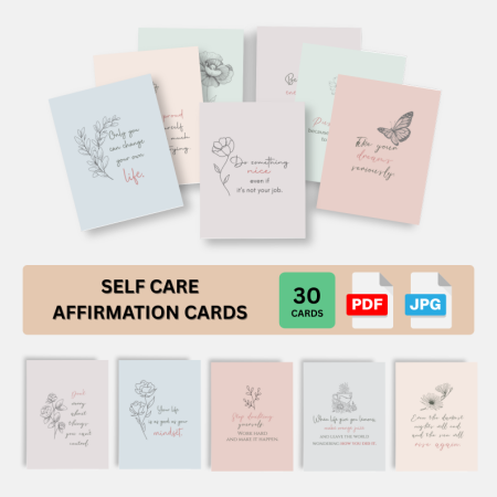 Self Care Affirmation Printable Cards