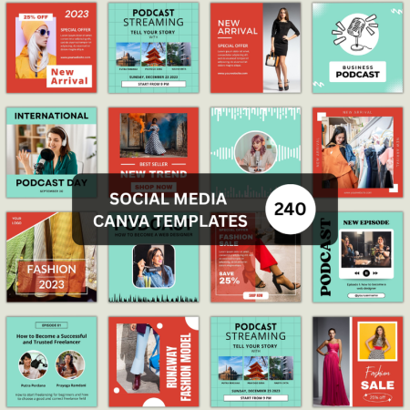 Social Media Canva Templates Bundle | Editable Instagram Templates for Travel, Fashion & Real Estate | Easy-to-Use Canva Designs for Marketers